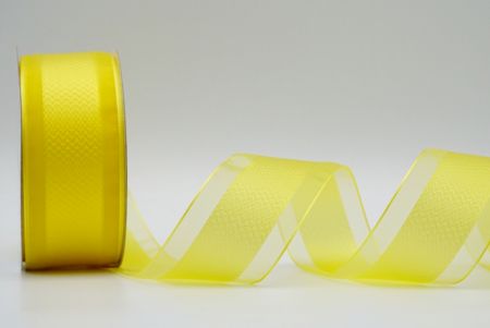 Yellow Sheer Mid Herringbone Design Ribbon_K1754-A12